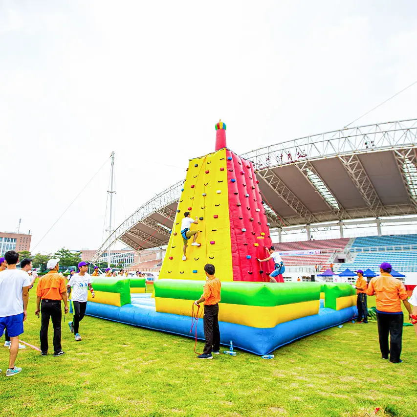 Amusement park games inflatable climber bouncy game inflatable rock climbing wall For Kids