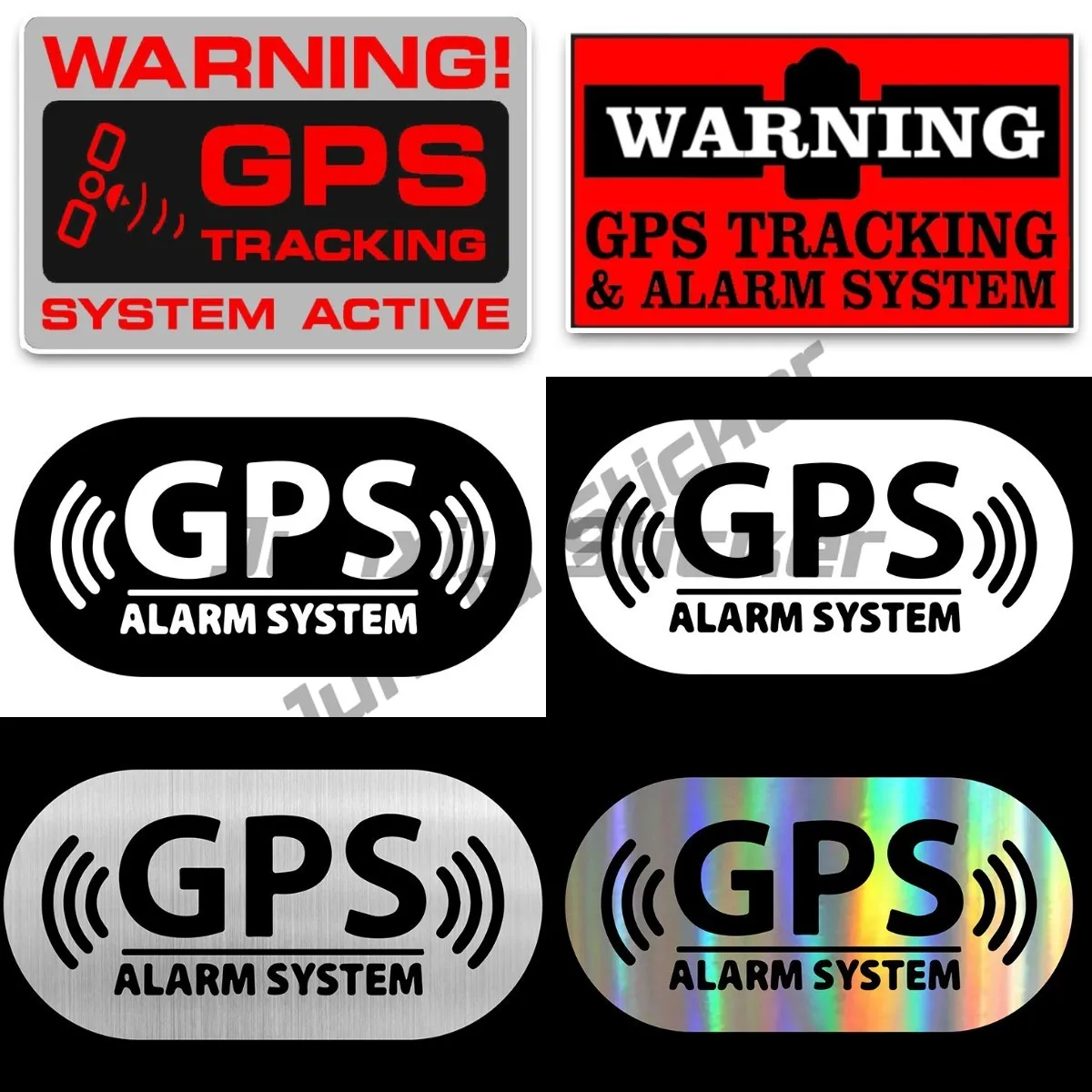 Warning Car Sticker GPS Alarm Location Car Stickers Automobiles Motorcycles Exterior Accessories Vinyl Decals