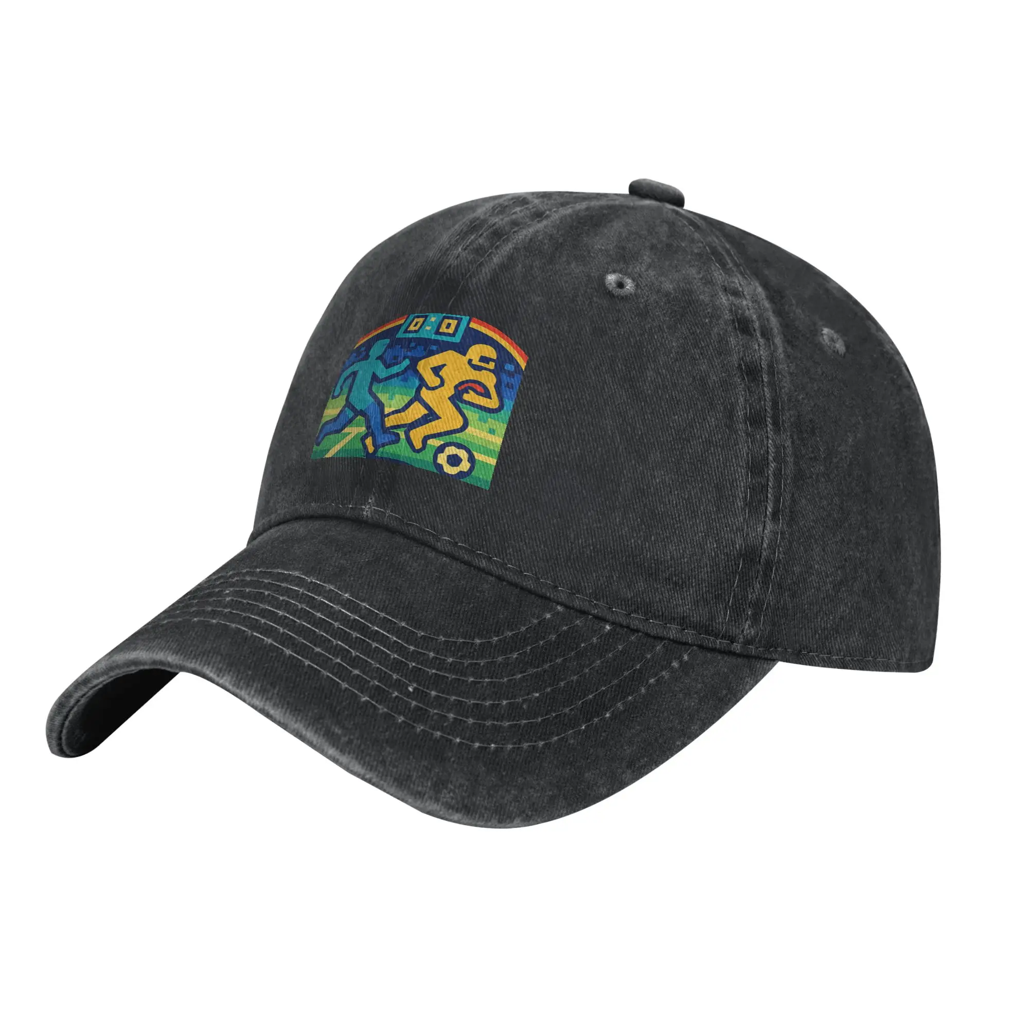 Fashion Retro Sports Game Vector Arcade Artwork baseball cap  Adjustable Denim Hat Sun Caps