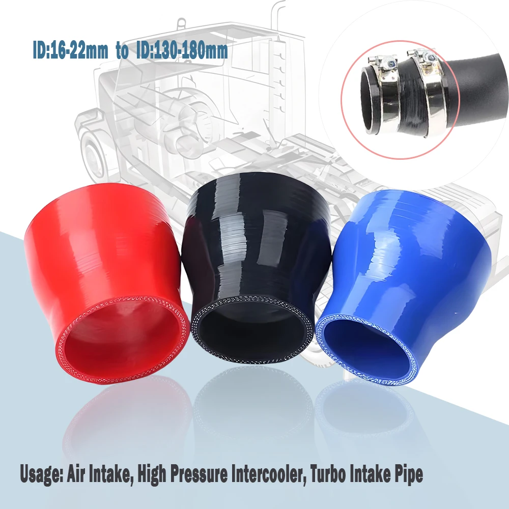 

ID16mm-ID180mm 38mm 45mm 57mm Straight Silicone Reducer Hose Universal Silicone Hose Intercooler Turbo Intake Pipe Coolant Hose
