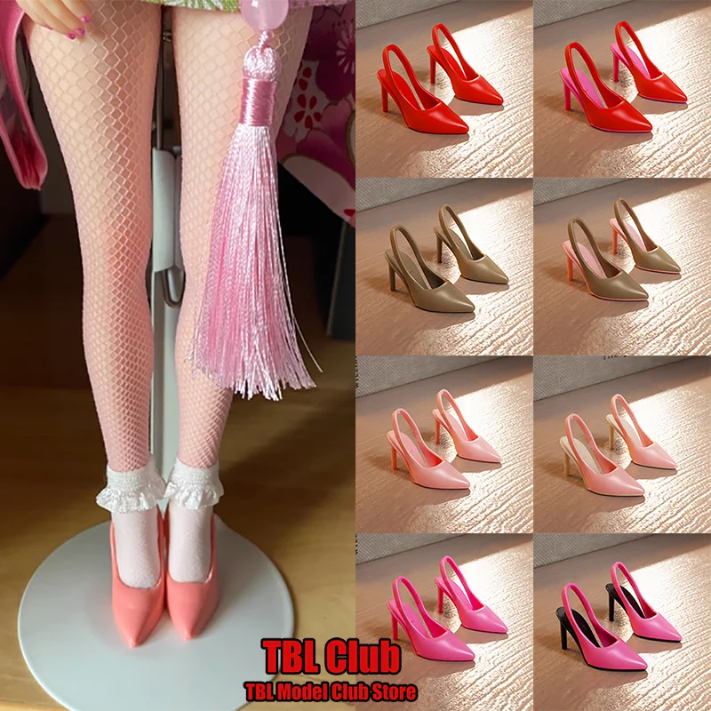 

Масштаб 1/6, туфли из лакированной кожи с одной подкладкой, туфли на высоком каблуке с острым носком, женская обувь для 12-дюймовой фигурки солдата, модель 007