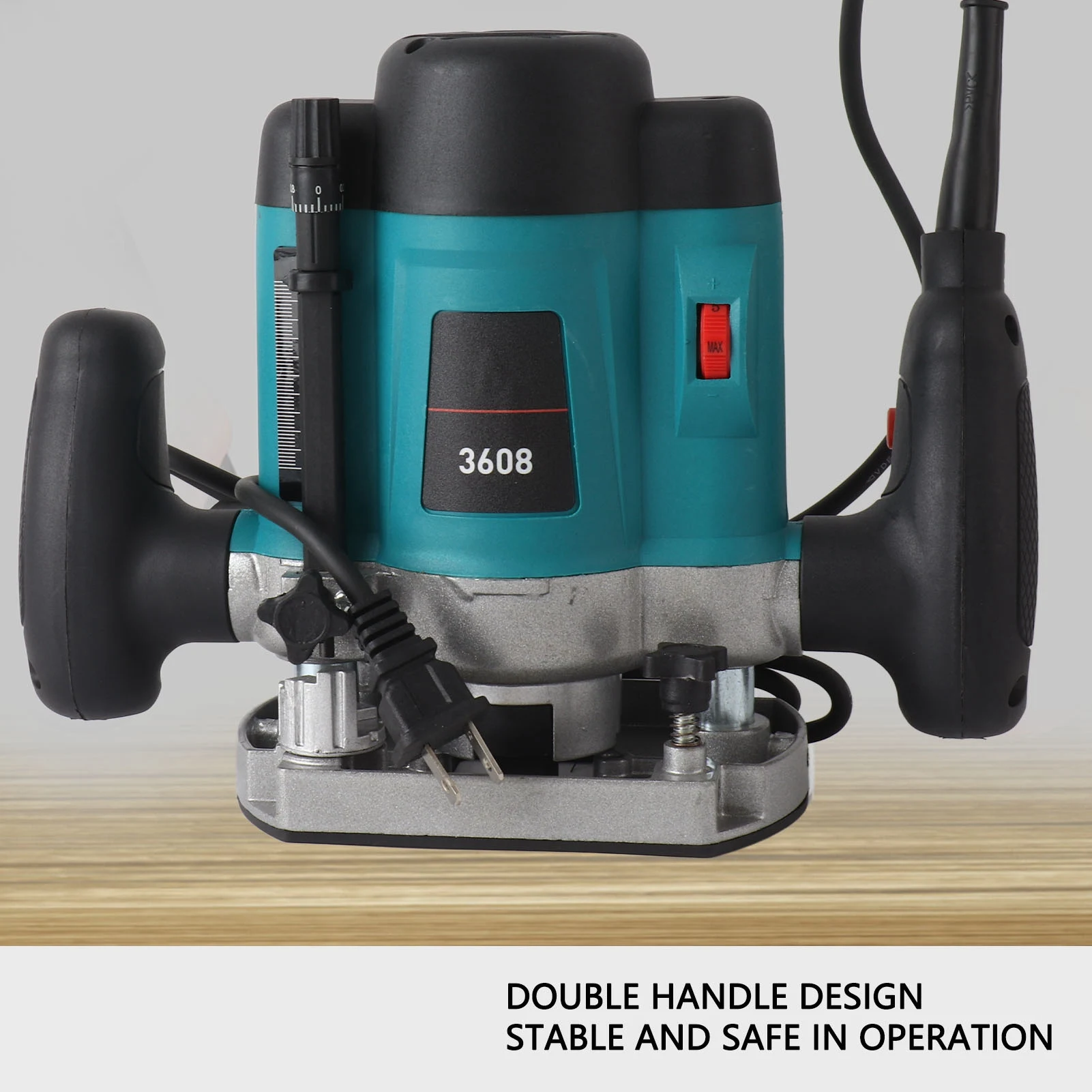 

Multifunctional Router Kit Electric Wood Trimmer 11500-34000r/min Macro and for Carving Trimming Slotting Drilling