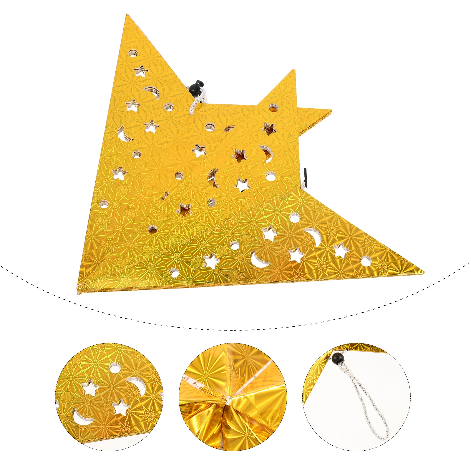 

2Pcs Lampshade Pentagram 3D Paper Christmas Decor Ceiling Lampshade Hanging Tree Topper Ceiling Lights