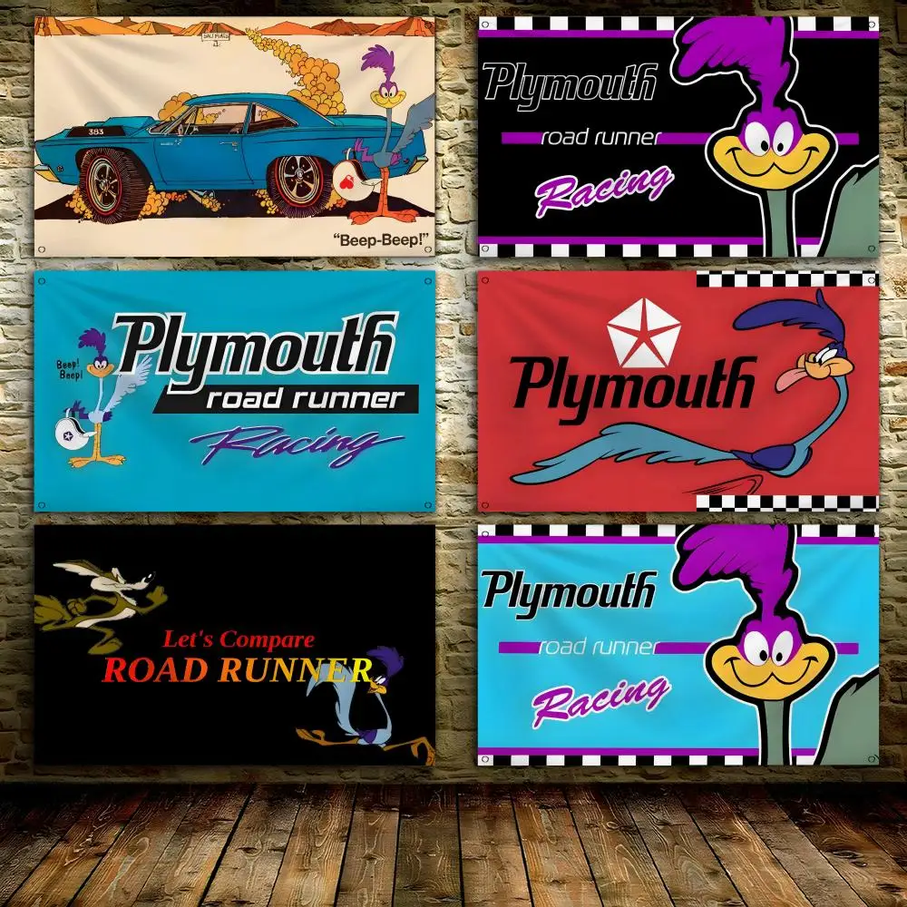 Road P-Plymouth R-Runner Yard Idea Flags Custom Wall Hanging