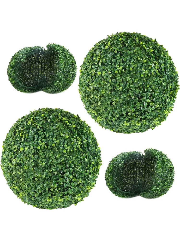 

Artificial Plant Topiary Ball Outdoor UV Resistant Faux Boxwood Decorative Balls for Backyard, Balcony, 2 PCS 21 inch 8 Layers