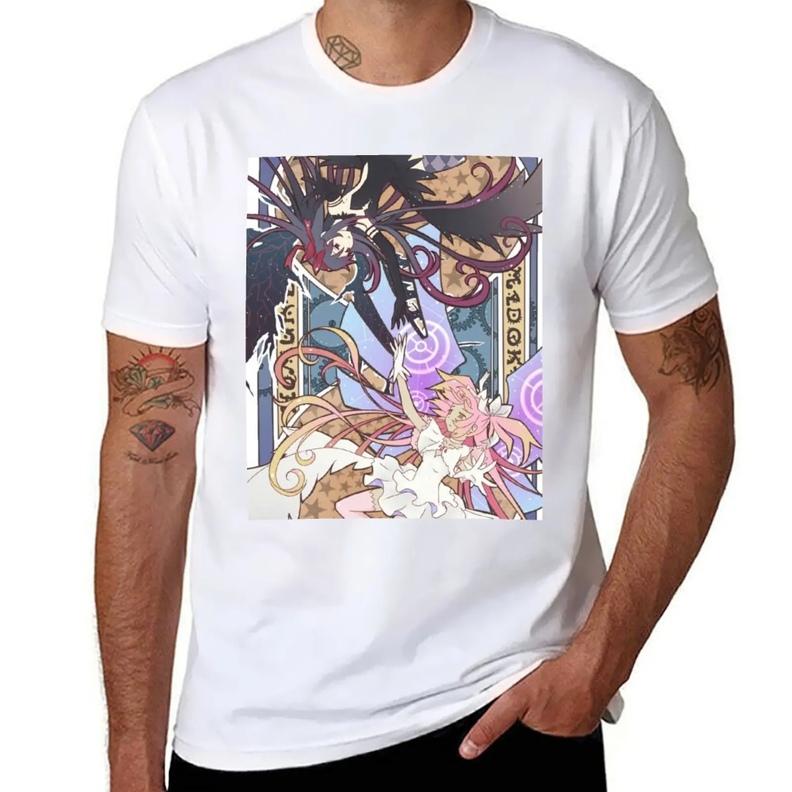 

Madoka & Homura T-Shirt funny t shirts man black cotton t-shirt plain for man package T-Shirt