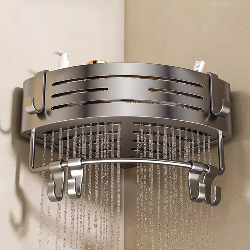 

Suction Cup No-Drill Stick-on Bathroom Corner Shelf