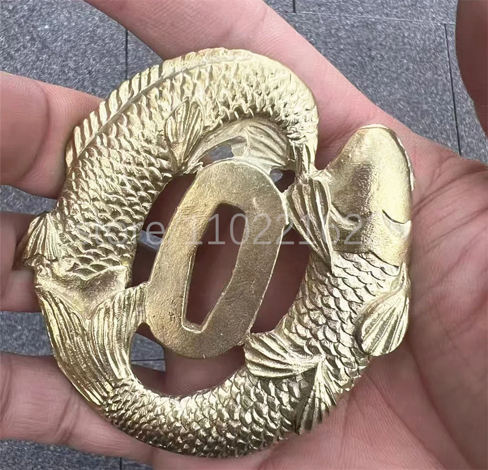 High Quality Copper Tsuba Brass Handguard Brass Guard For Japan Real Japanese Samurai Katana Sword Fittings Parts
