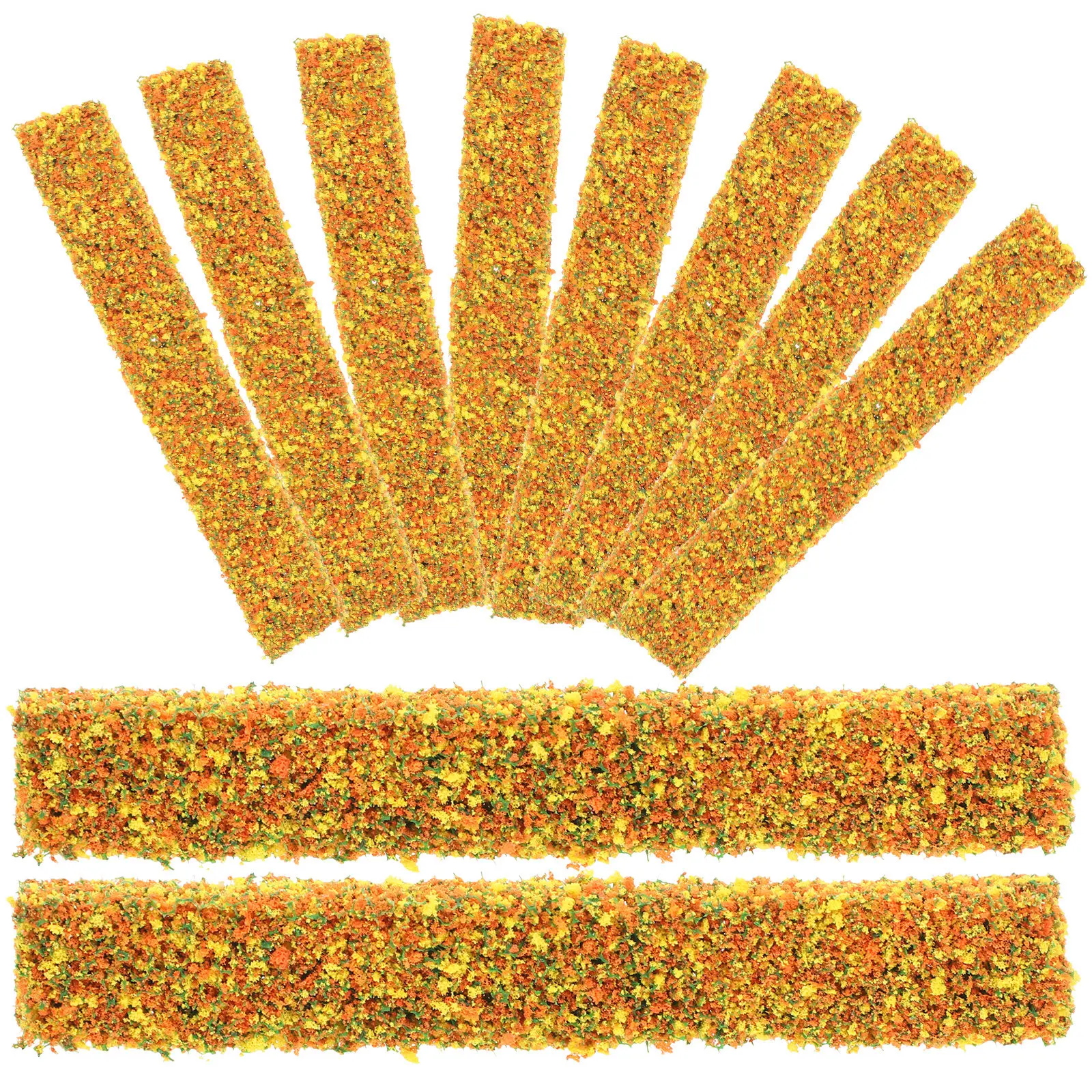 

20Pcs Mini Flower Cluster Simulation Flower Shrub Miniature Plant Decoration for Sand Table Railroad Scene Micro Landscape