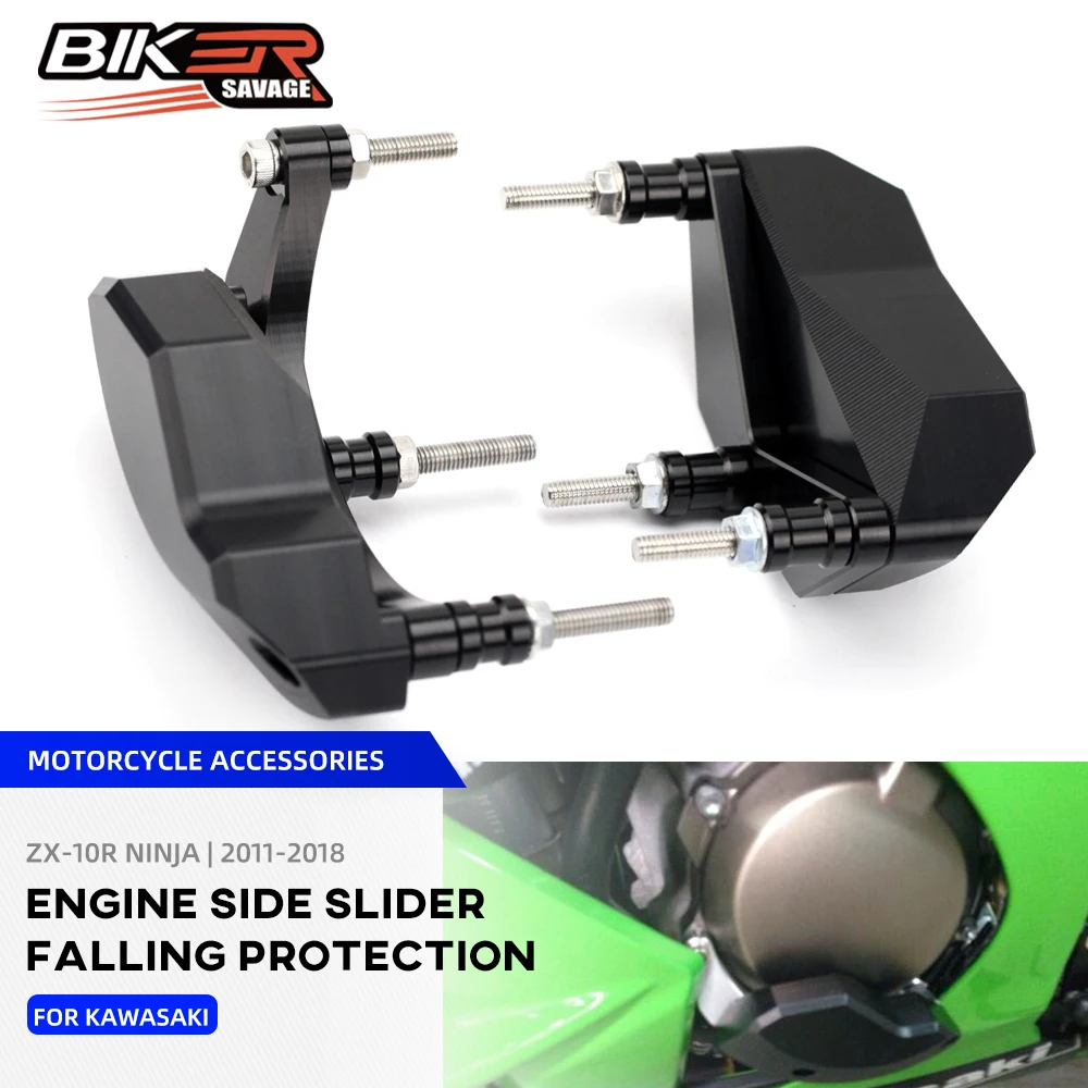 

ZX10R Left & Right Side Engine Case Slider Falling Protection For KAWASAKI NINJA ZX 10R ZX-10R 2011-2018 Motorcycle Accessories