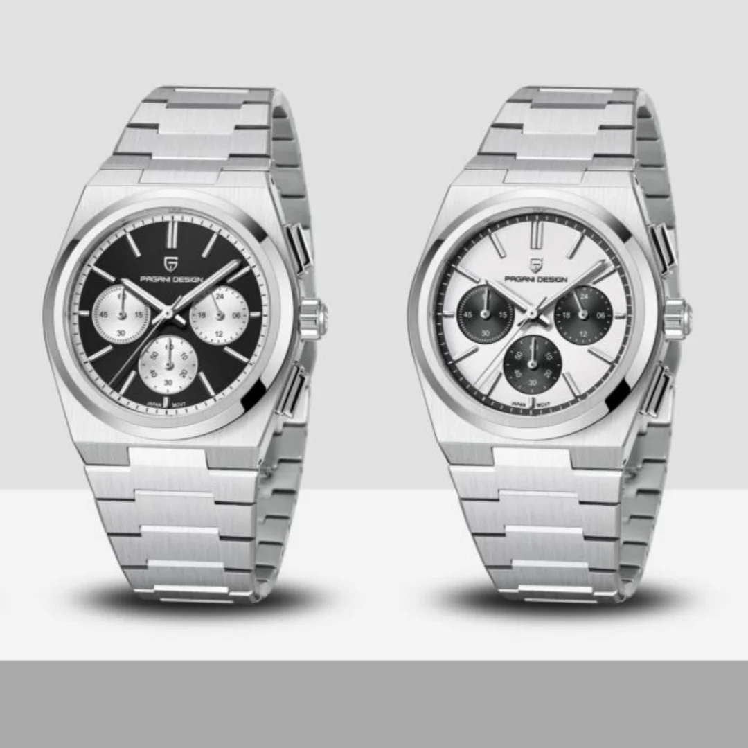 

Pagani Design 2025 Новые мужские кварцевые часы VK63 Ретро с сапфировым стеклом из нержавеющей стали Водонепроницаемые 100 м Хронограф Reloj Hombre