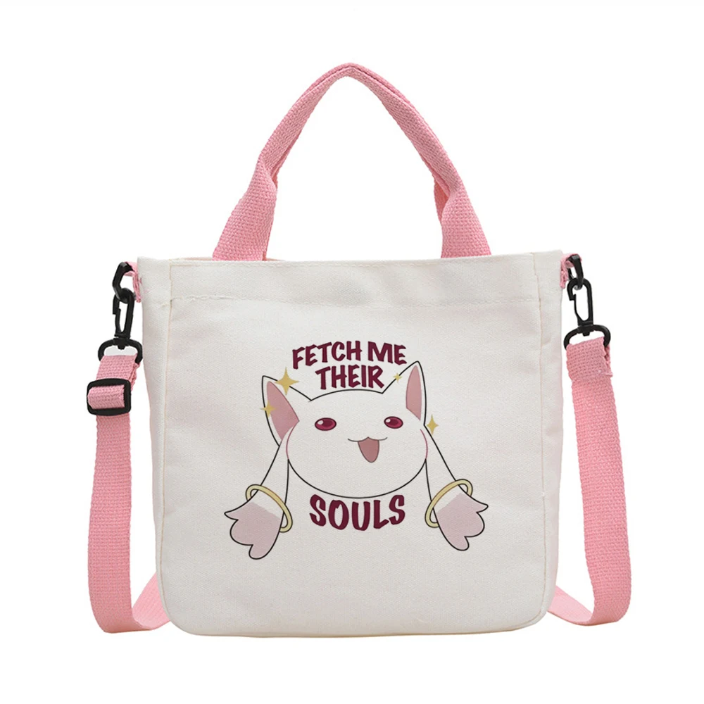 Madoka tote bag grocery y2k shopping bolsas de tela reusable femme