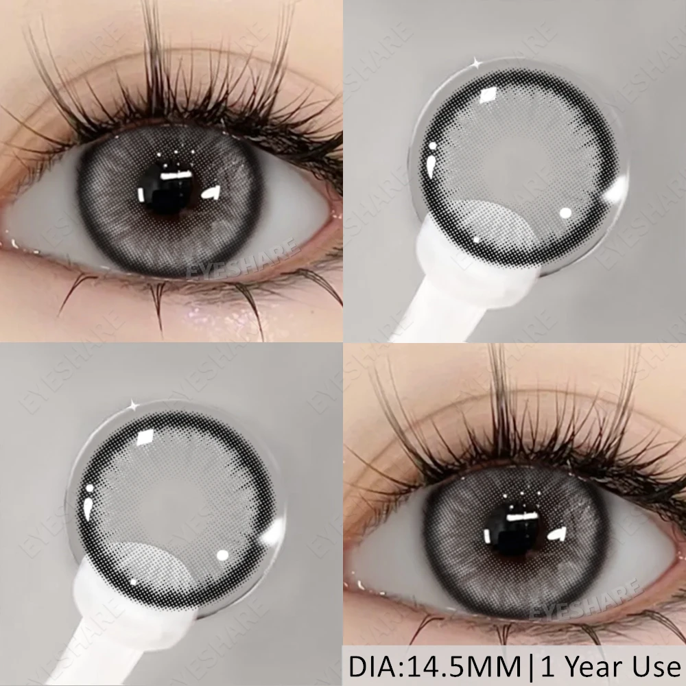 EYESHARE 1 Paar graue Kontaktlinsen für Augen, farbige Linsen, graue Linsen, natürliche bunte Kontaktlinsen, jährliche Verwendung