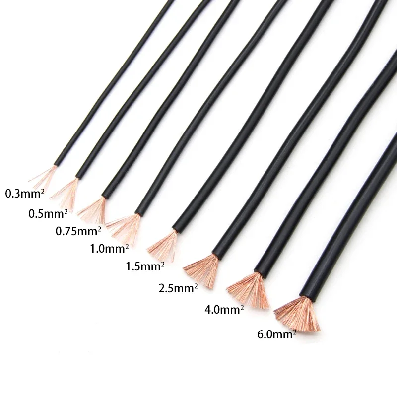 1/3/5/8/10m RV Cable 0.3/0.5/0.75/1/1.5/2.5mm² Multi-Strand Pure Copper PVC Insulation Electrical Extensions For Car Audio Wires