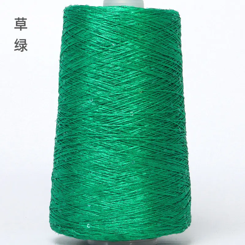 Seiden-Paillettengarn, spezielle merzerisierte Linie, 500 g/Rolle, handgefertigt, zum Selbermachen, 3 mm Pailletten, Handstrickgarn, ThreadDoll-Pullover-Stricklinie