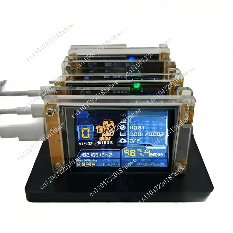 Harshrate 2.8 Inch Smart Display Lotter Exquisite-Bitcoin Crypto Solo Miner 4X 987KH/S  4 Slots Stand Upgraded