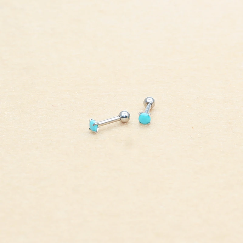 Neue, vergoldete Mini-Ohrringstifte aus Edelstahl, 3 mm, rund, mit einem 1,2 x 6 mm großen Stein, ideal für die Herstellung von Schmuck im DIY-Stil. – Detail 3