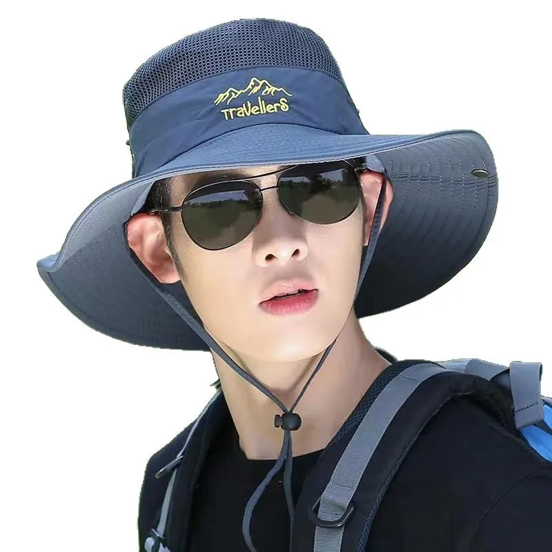 1PCS Summer UV-proof Big Eaves Hat Summer Sunshade Fisherman Sunscreen Outdoor fishing Waterproof Quick drying Breathable Cap - view 6