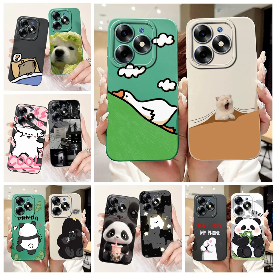 For Infinix Smart 8 Case X6525 Cute Fashion Cartoon Cover Soft Silicone Phone Cases For Infinix Smart 8 Pro X6525B Smart8 Bumper