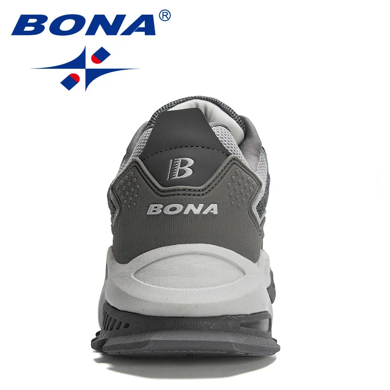 BONA-Zapatillas deportivas de cuero para hombre, calzado deportivo para correr, caminar y trotar, novedad de 2023