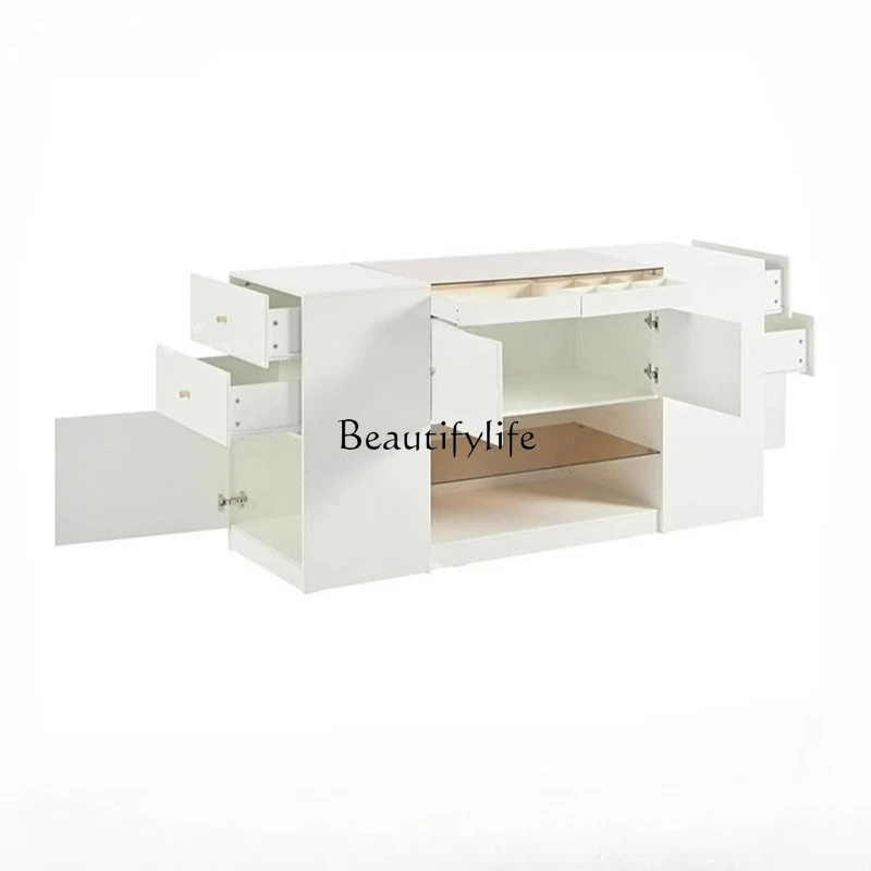 

French Cream Wind Solid Wood Dresser French Retro Makeup Table Bedroom Storage Cabinet Makeup Table