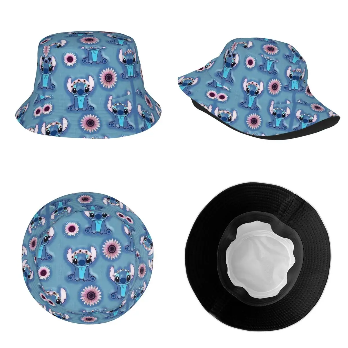 Панамы унисекс, милые головные уборы с героями мультфильмов Лило и Стич, складные шляпы для рыбалки на открытом воздухе, шляпа Боба Диснея, идея подарка