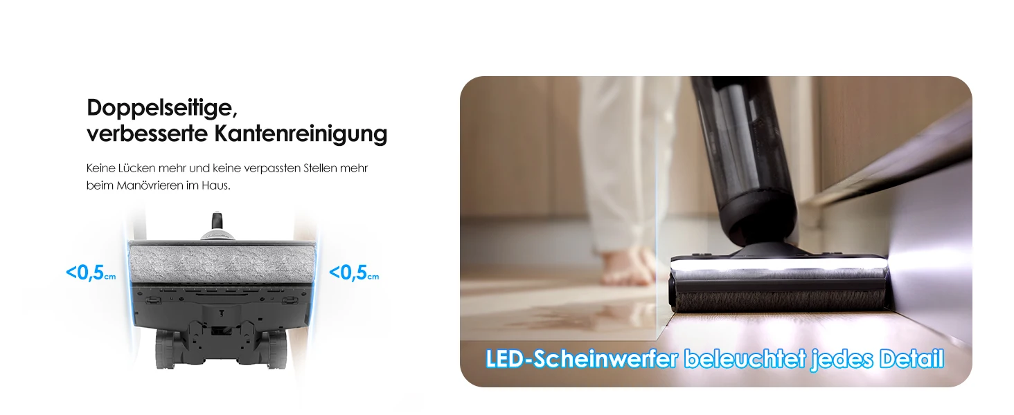 Tineco Floor ONE S7 PRO Kabelloser Nass-Trocken-Saugwischer mit LED-Display, entfernt klebrige Verschmutzungen und Tierhaare, Zentrifugaltechnologie – Detail 11