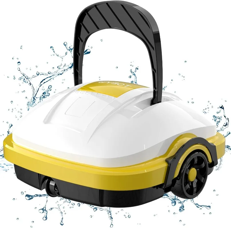 WYBOT robot aspirapolvere per piscina Cordless, aspirapolvere automatico per piscina, aspirazione potente, doppio motore, ideale per piscina piana fuori/terra