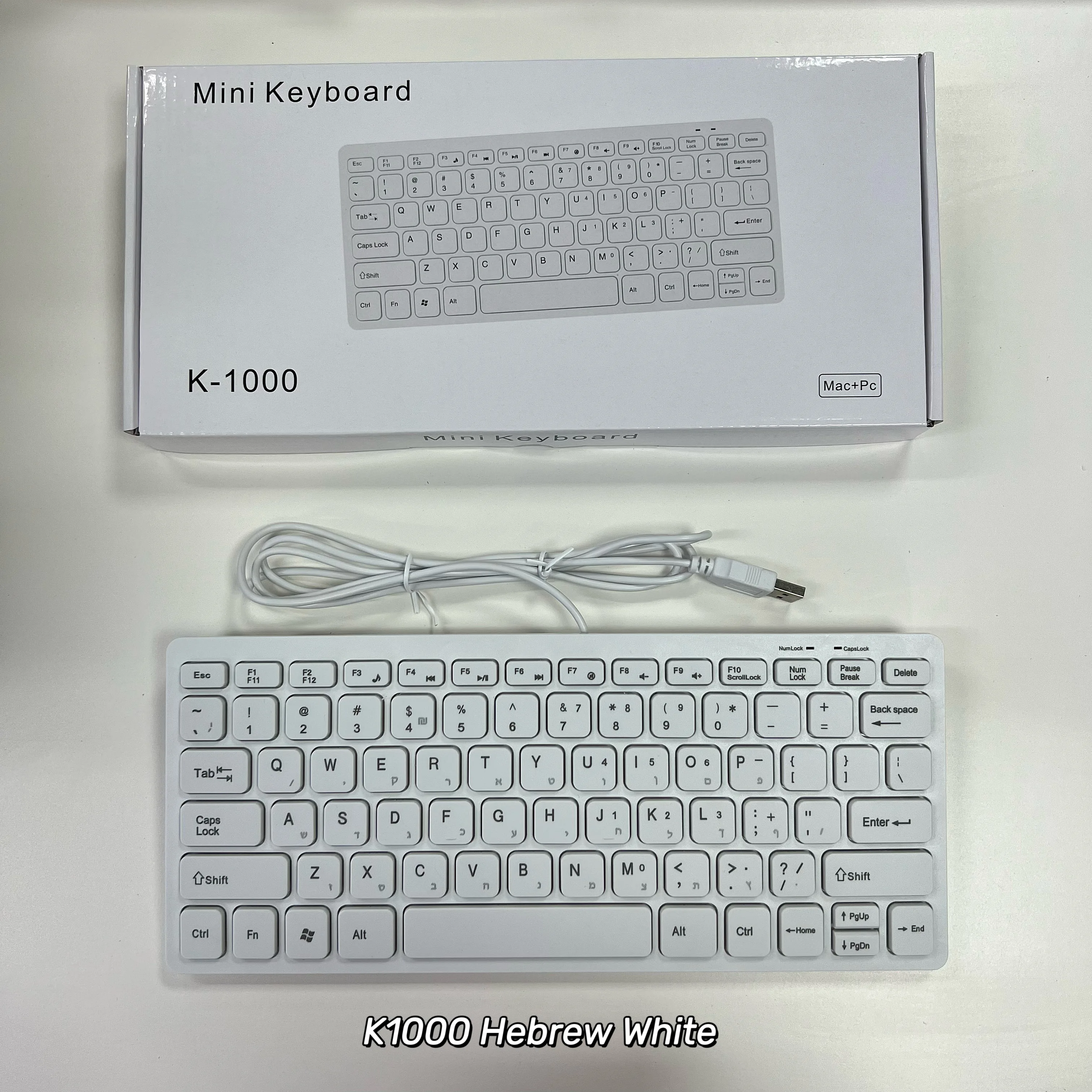 Hebrew USB wired Keyboard 78 Keys for Desktop Computer PC Laptop thin USB wired mini keyboard Language