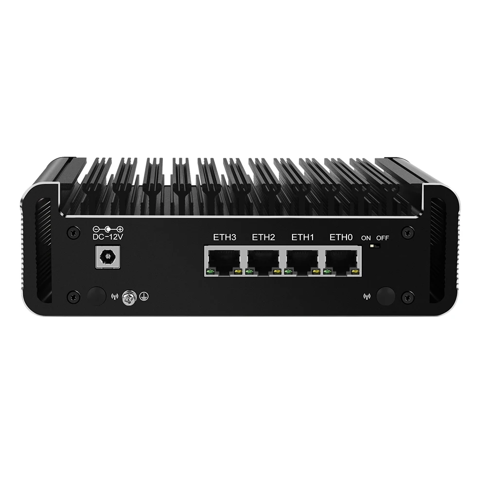 Topton 4x2.5G LAN Fanless Firewall Mini PC Intel Celeron J6413 J6412 NAS Computer Server 2xM.2 NVMe 2xSATA 1xTF Type-C 5xUSB