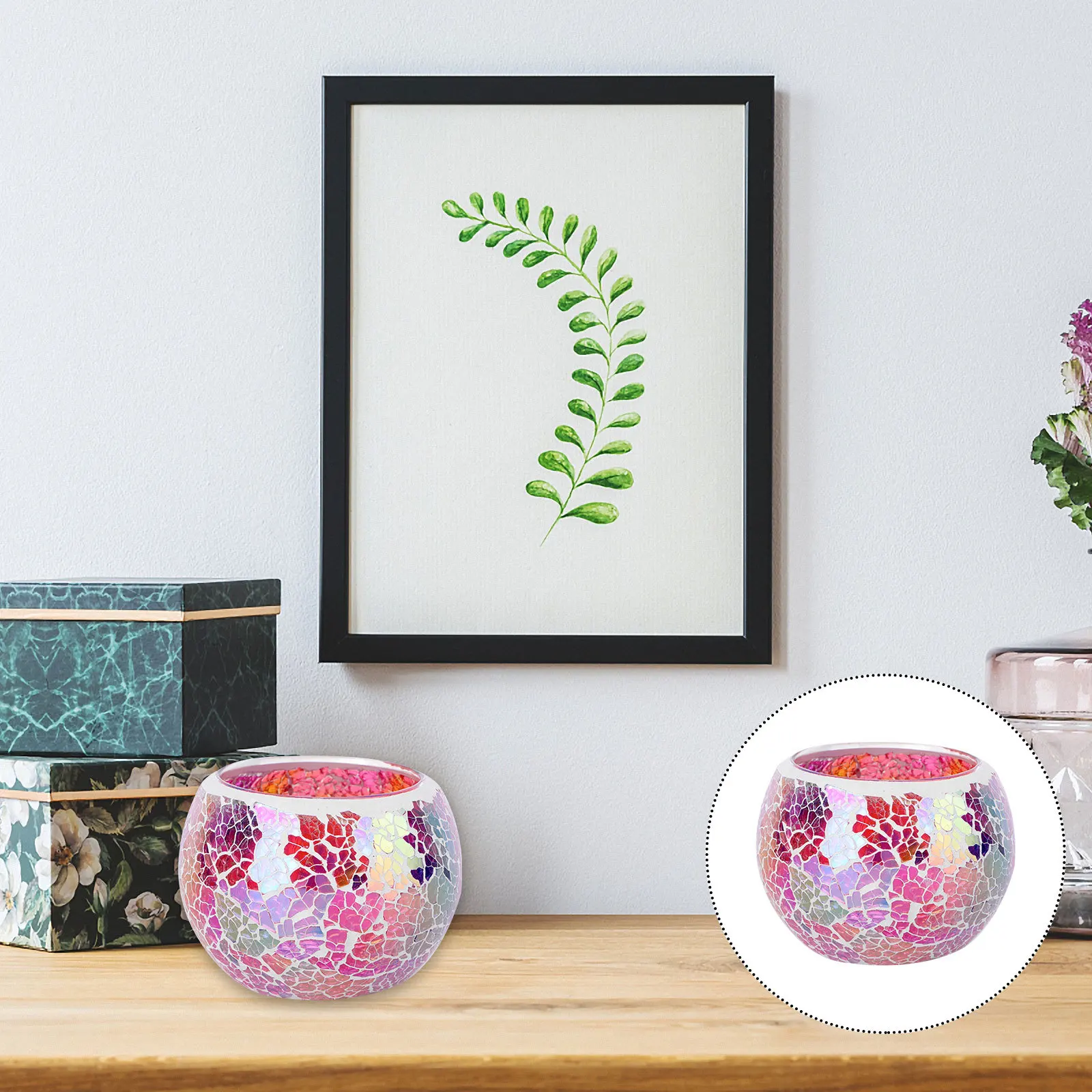 

Decorative Crystal Holder Practical Glass Candlestick for Room Decor Stylish Candleholder Storage Container