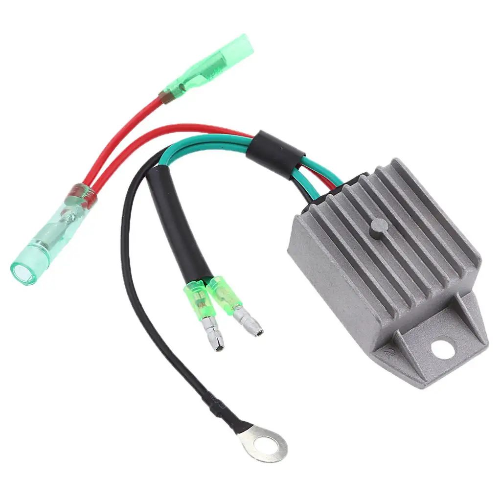 

Marine Boat Outboard Voltage Regulator Rectifier Male Plug Replacement for Yamaha 40HP 2-Stroke Engines, Color Gray