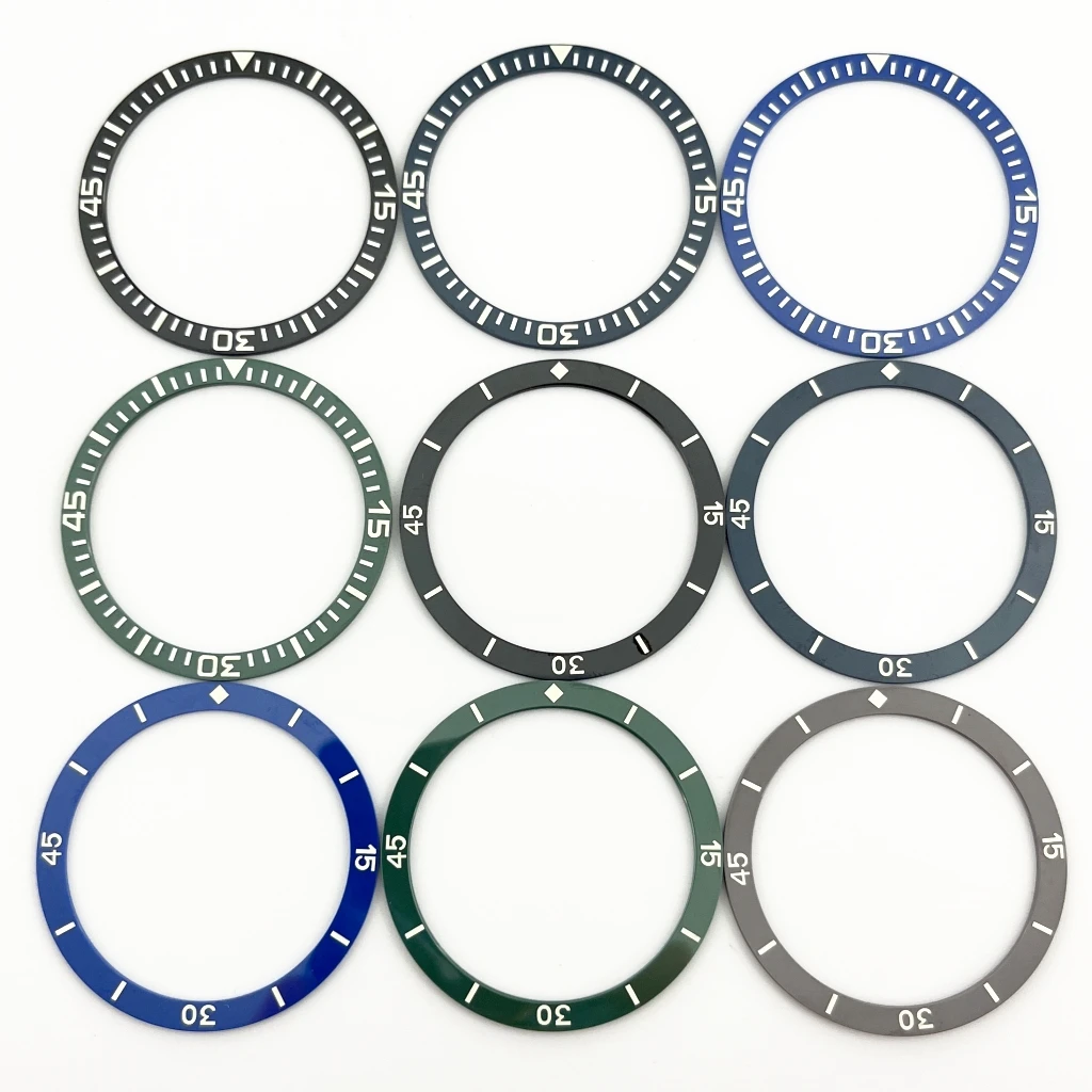 

Новый оригинальный плоский керамический ободок для часов, зеленый светящийся ободок диаметром 38 мм * 31,5 мм, аксессуары для часов, запчасти