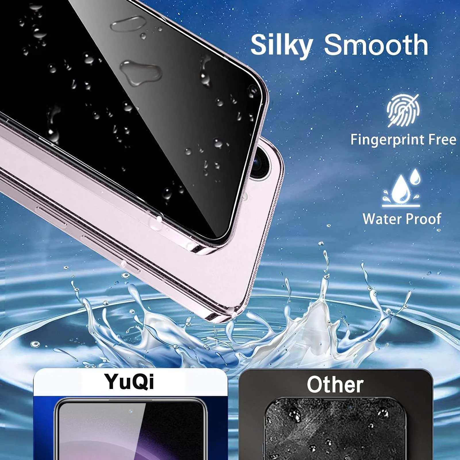 Anti Spy Screen Protector For Galaxy S23 Plus 5G Samsung Tempered Glass Privacy Peep Scratch 9H Case Friendly High Aluminum