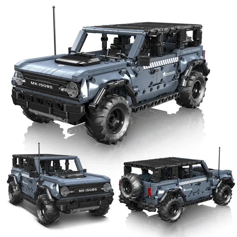 Mould King 15085 No.Bronco Raptor Pull-Back Car Building Blocks Off-road Vehicle Model with Pull Back Motor Kids Brick Toy Gifts