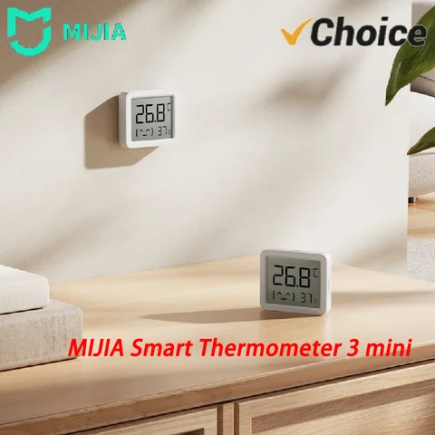 MIJIA Smart Temperature Humidity Meter 3 mini LCD Display Digital Thermometer Hygrometer 3 Year Battery Life for Home -CN