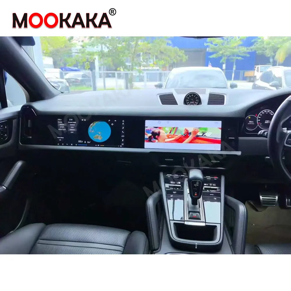 

Android 14.0 8+128G Стерео Carplay для Porsche Cayenne 2018-2023 LDH RHD Мультимедийный проигрыватель для автомобиля, автомобильная магнитола с двумя экранами 24.6 дюйма