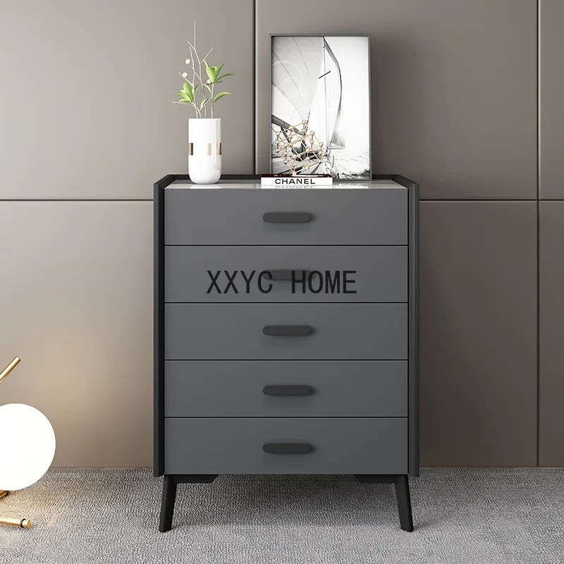 Italian minimalist rock chest of drawers three or four cabinets gray multi-drawer lockers