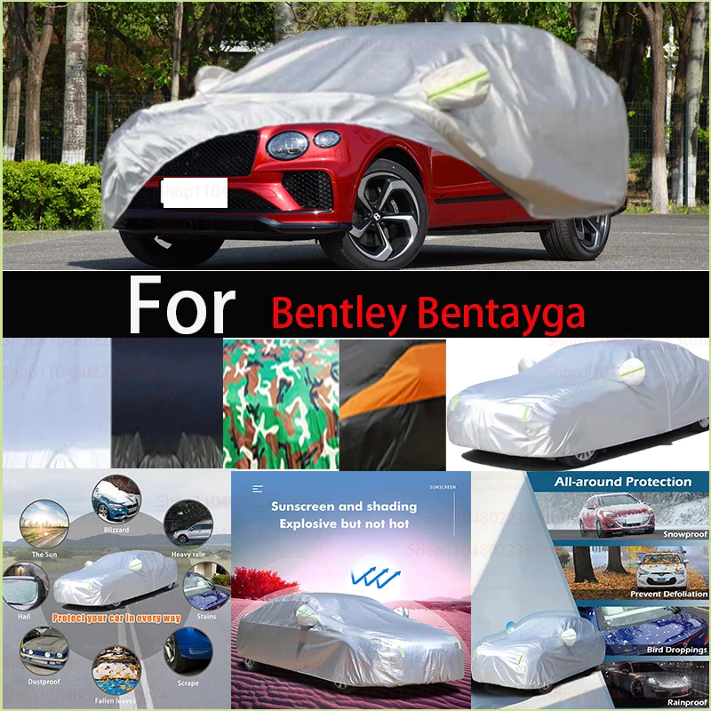 

Ветрозащитный автомобильный чехол со светоотражающей полосой, автоматический анти-УФ-солнце, дождь, снег, пыль, краска, защитный чехол для Bentley Bentayga