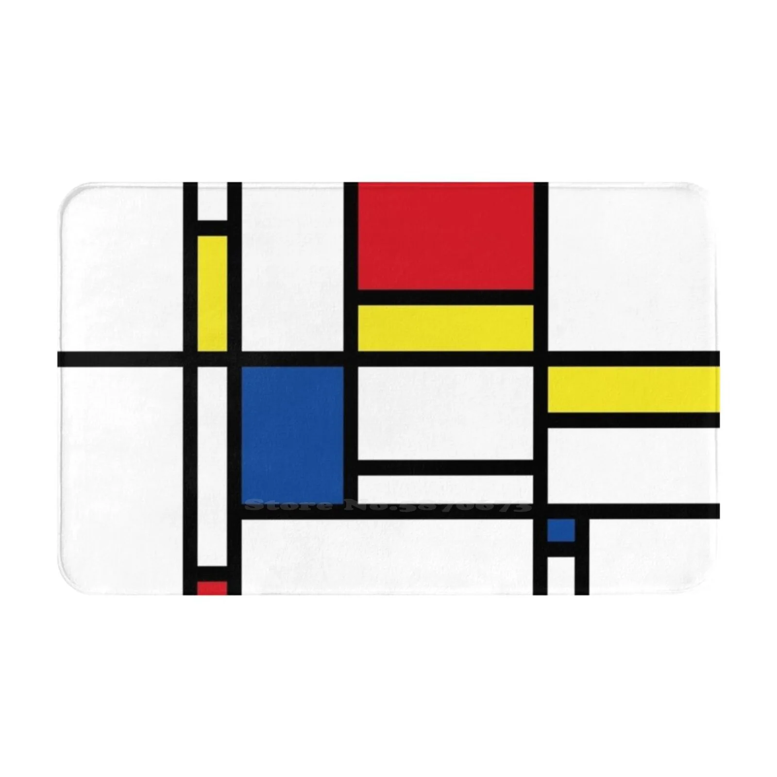 Copy Of Tableau No. 2-By Piet Mondrian Soft Cushion Car Home Carpet Door Mat Piet Mondrian Dutch Painter Pieter Cornelis