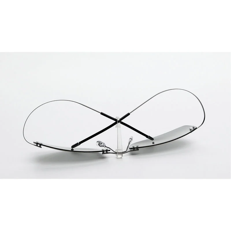 (5s Change Color) Photochromic Sunglasses Men Women Titanium Polarized Sun Glasses Chameleon Rimless Anti-glare Driving SunShade