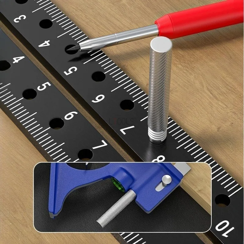 1pc Woodworking Square Ruler Circular Marking Measuring Tool Multifunctional High-precision Long Board Combination Angle Ruler