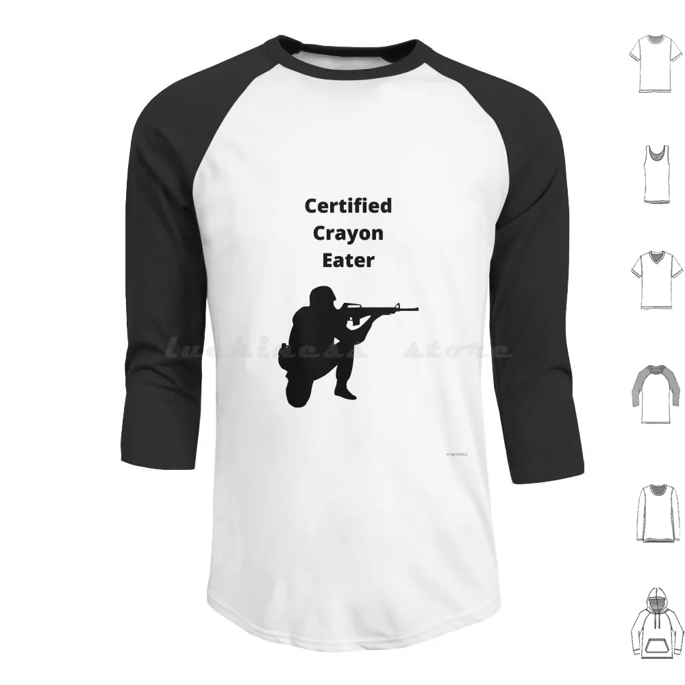 Certified Crayon Eater Hoodies Long Sleeve Marine Marines Usmc Marine Corps