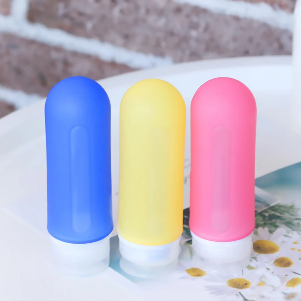 

5Pcs Silicone Travel Bottle Set Leak Proof Portable Refillable Squeeze Containers for Shampoo Lotion Body Wash Conditioner