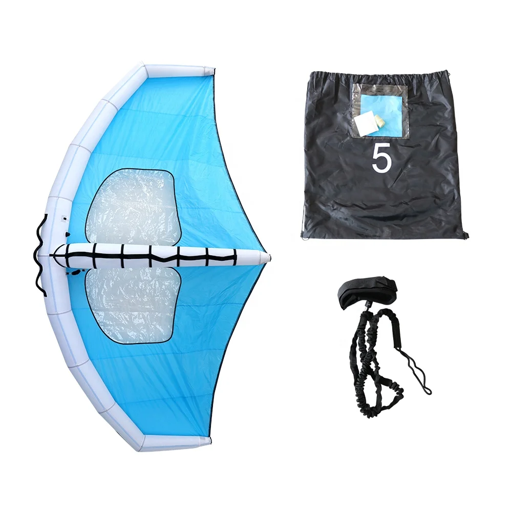 Inflatable SUP board with wing foil sail foil board water sports surf wing nylon material tote bag accessories