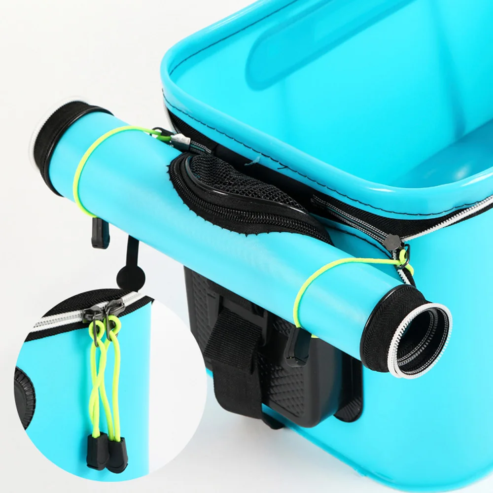 Neue EVA Angeltasche Zusammenklappbarer Fischereieimer für Lebendfisch-Box Camping Wasserbehälter Pfanne Becken Angelausrüstung Aufbewahrungstasche 30-50cm – Detail 5