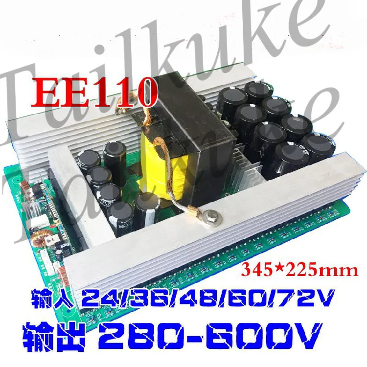 

EE110 Core Transformer DC to DC24V/36V/48V to 250-700V High Power High Frequency Step-up Board