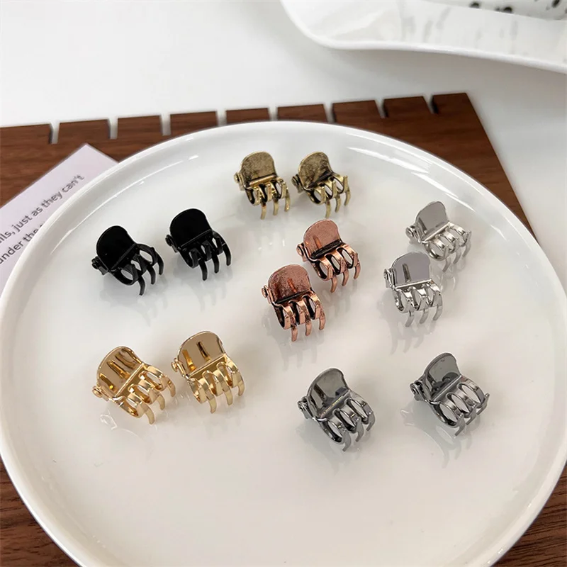 New for Women Girls Cute Metal Shape Small Hair Claws Set Ponytail Sweet Decorate Hair Clips Hairpins Fashion Hair Accessories