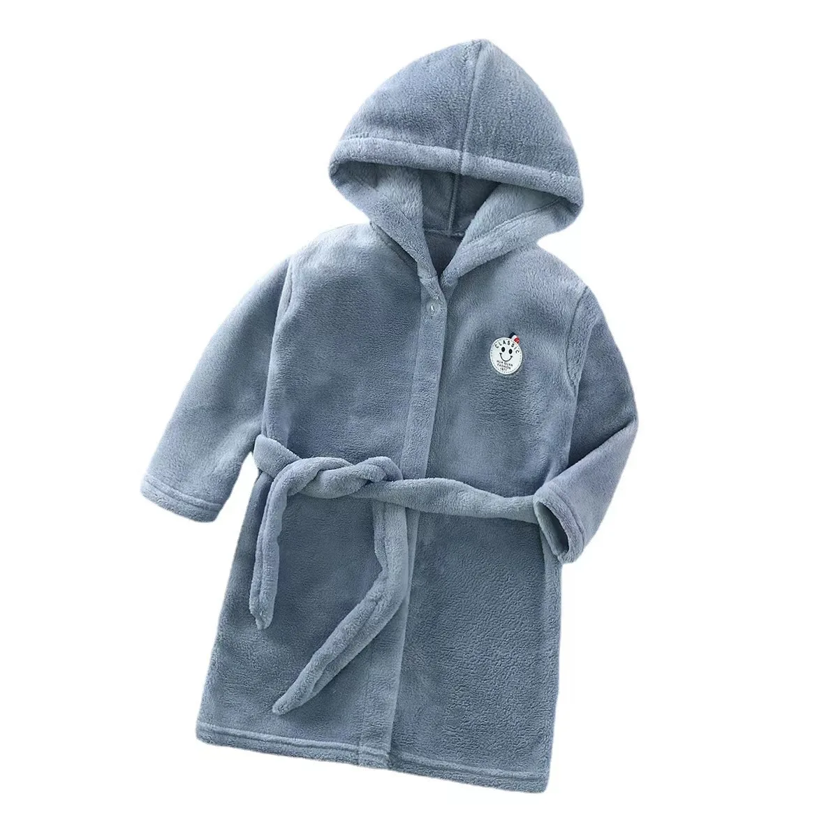 luxury classics design hooded Polyester fleece flannel Baby Kids robe Animal Bathrobe  for boys and girl