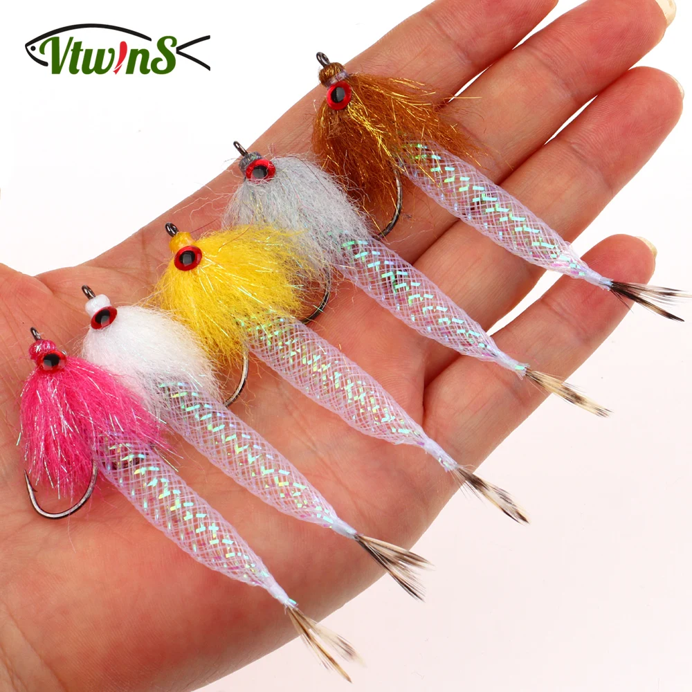 Vtwins streamer Mylar Minnows ojos 3D realistas para lubina